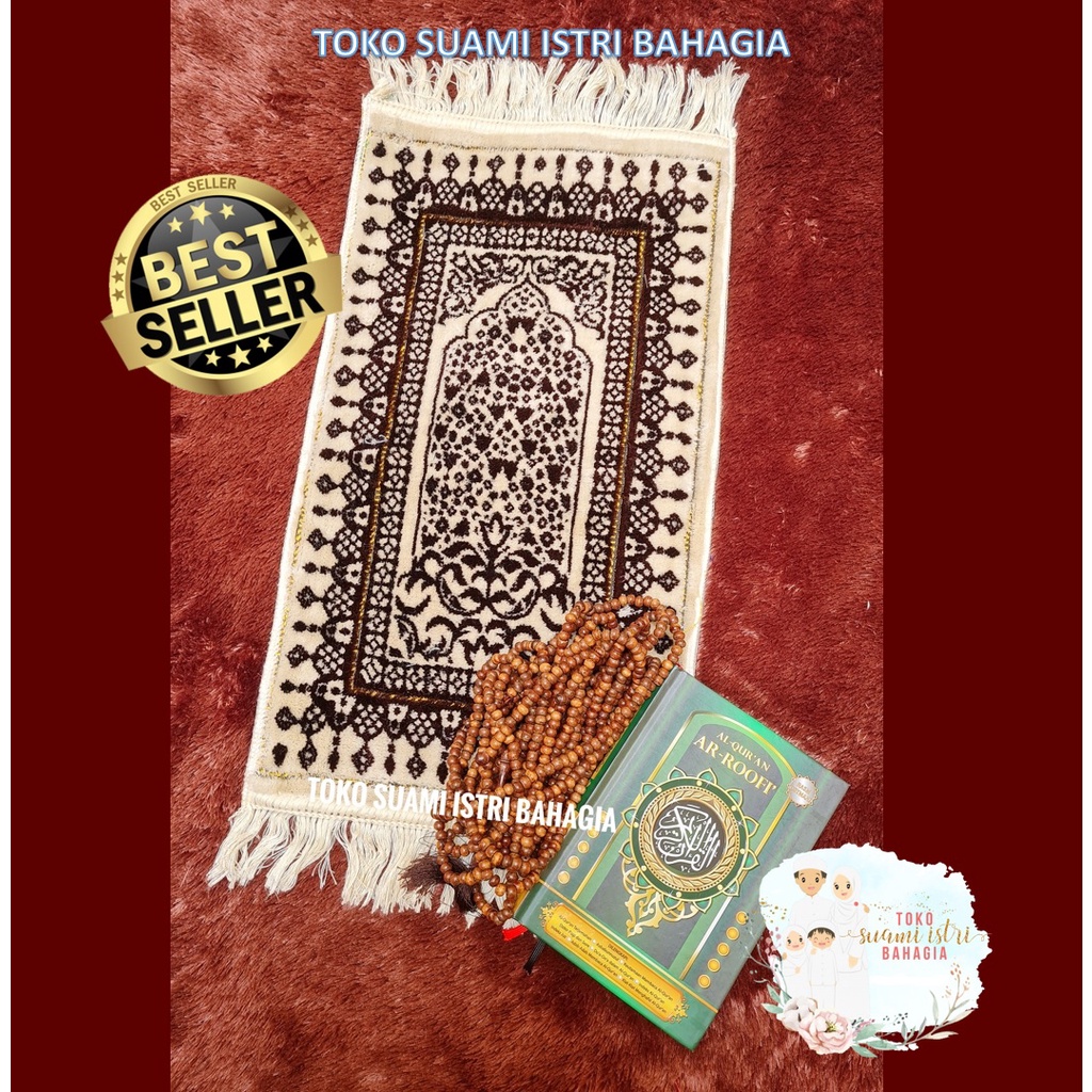 Sajadah Platinum 12 mm milimeter / 210 Gram Grade B 35x60 Cm Super Tebal Arbain Rawdah Yakar Karpet