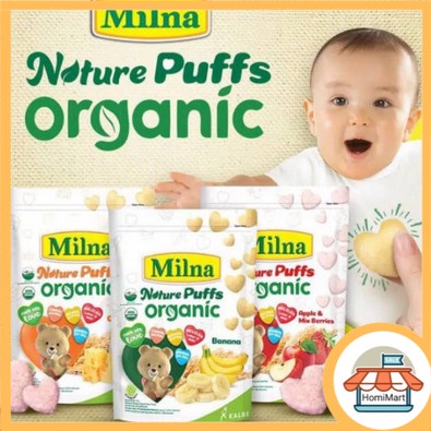 homimart I MILNA Nature Puff Organic 15gr (ada 3 varian) / Milna Puffs Organic Bi