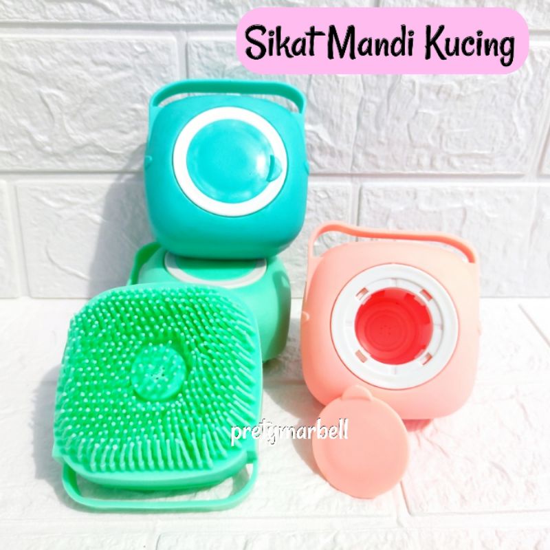 Sikat Mandi Grooming Hewan Kucing Bahan Silikon