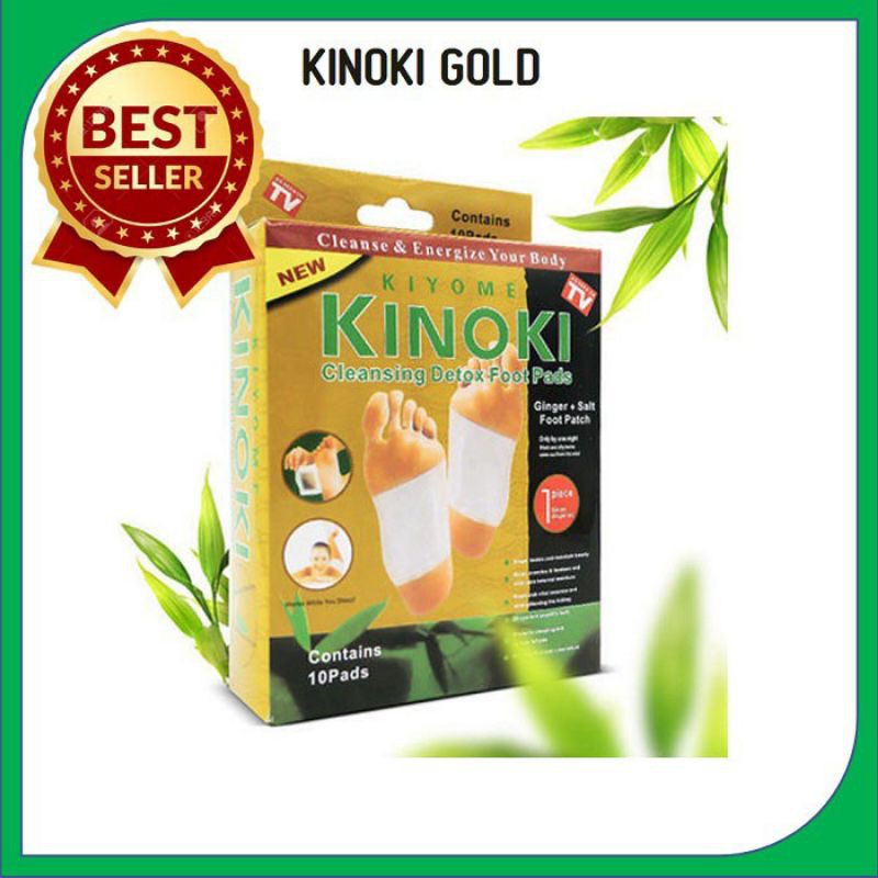 KINOKI GOLD/Kinoki Detox Kaki Original Kinoki Gold 1 kotak Isi 10pcs