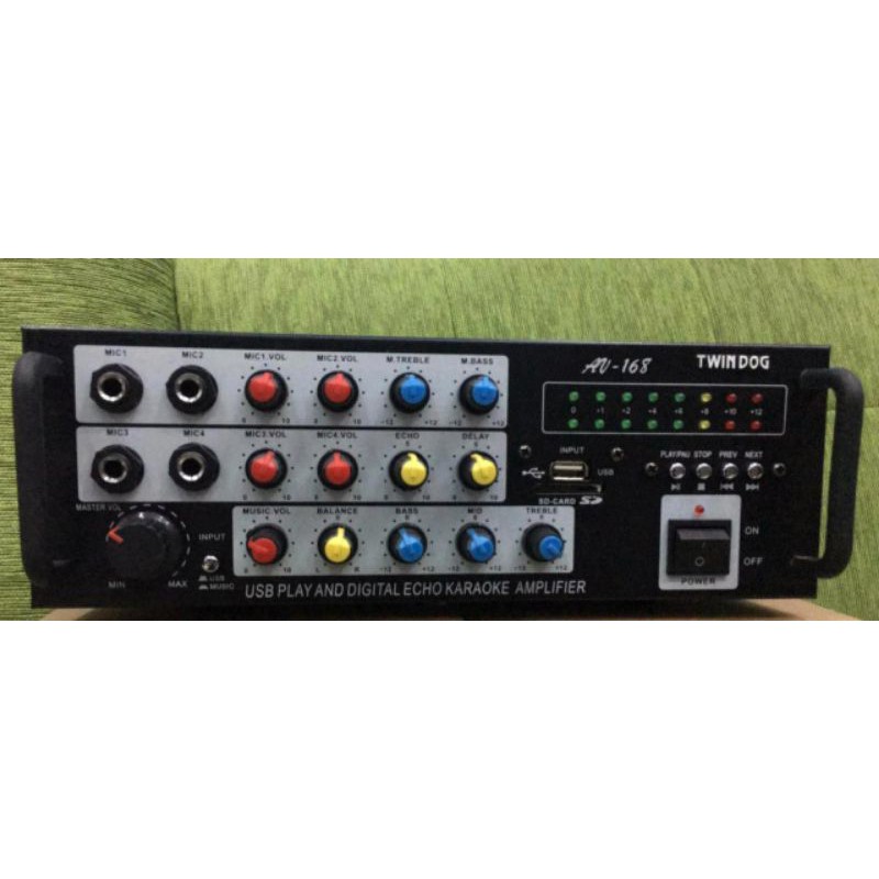 Twindog  , TD , AV 168 USB  , Twin Dog ,  Ampli, Amply, Amplifier  + Remote