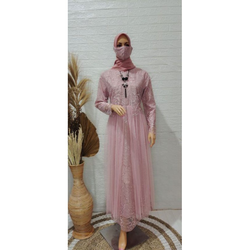 gamis pesta/ gamis kebaya modern/ gamis muslim/ gamis terbaru