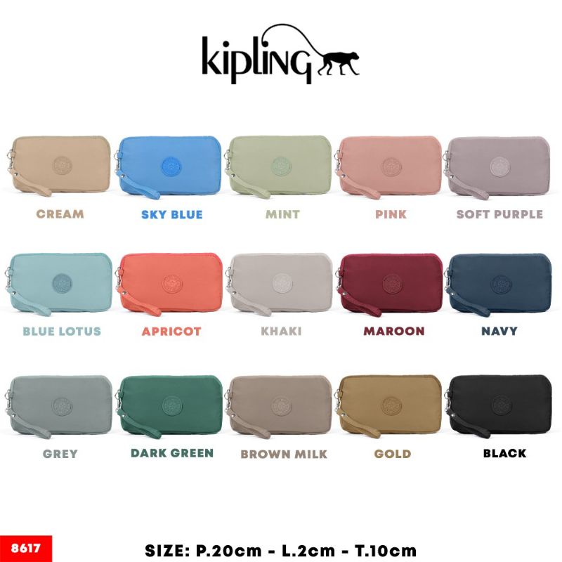 Pouch wanita kipling 1 ruang / Dompet handphone / dompet uang / clutch wanita kipling 8617 nylon