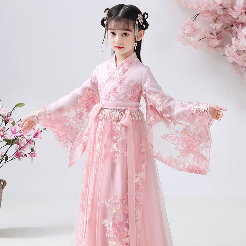 Hanfu children's Chinese style super FAIRY DRESS antique girl Sakura Princess Ru skirt Tang girl new