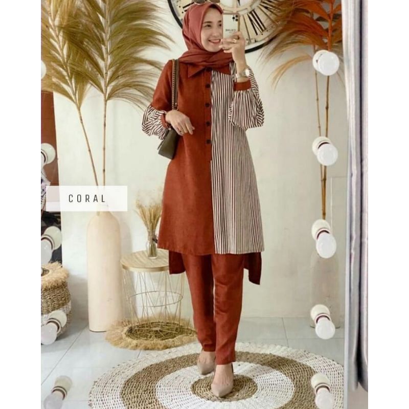 Setelan celana Gita tunik set terbaru murah // GITA ONE SET // GITA SET // arumi set