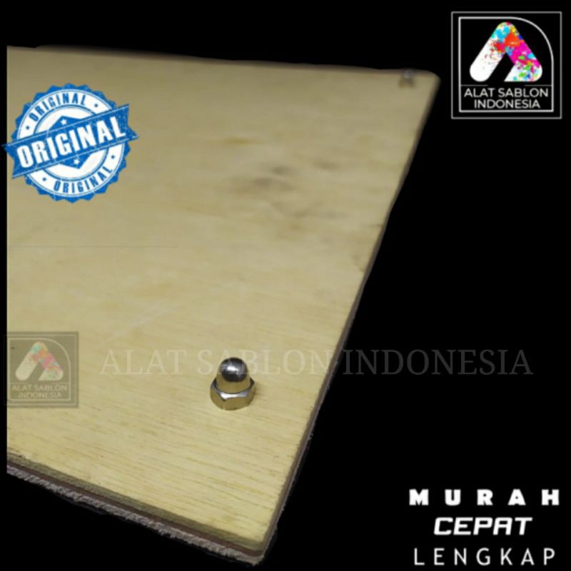 PAPAN BANTINGBAUT TOPI TRIPLEK ALAT MEJA SABLON