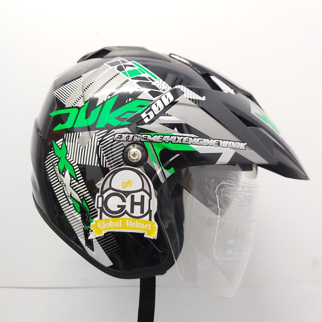 HELM HALFFACE MURAH DOUBLE VISOR HELM MURAH 2 KACA