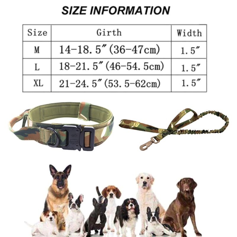 Kalung Kerah Pelatihan Anjing Ukuran Besar Dengan Pegangan Dapat Diperpanjang