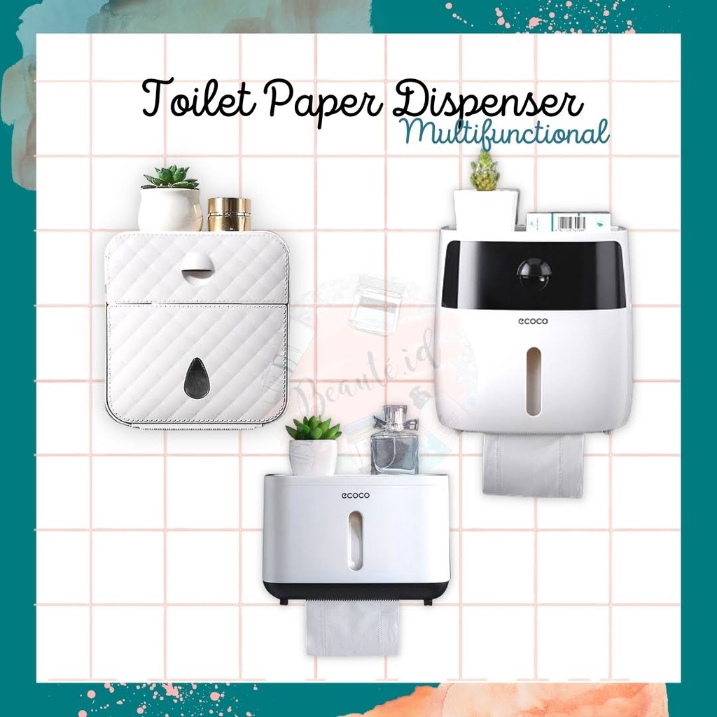 Kotak Tisu Dispenser Tisu Kamar Mandi Toilet Ruangan Dapur Multifungsi Anti Air Tebal Berkualitas Aesthetic Tissue Storage Toilet Paper Box Holder Single / Double Layer