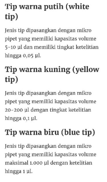 yellow tip laboratorium