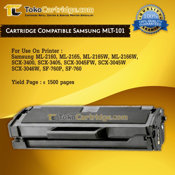 Cartridge Toner Remanufactured Samsung MLT-101 MLT101 MLT-D101S Black