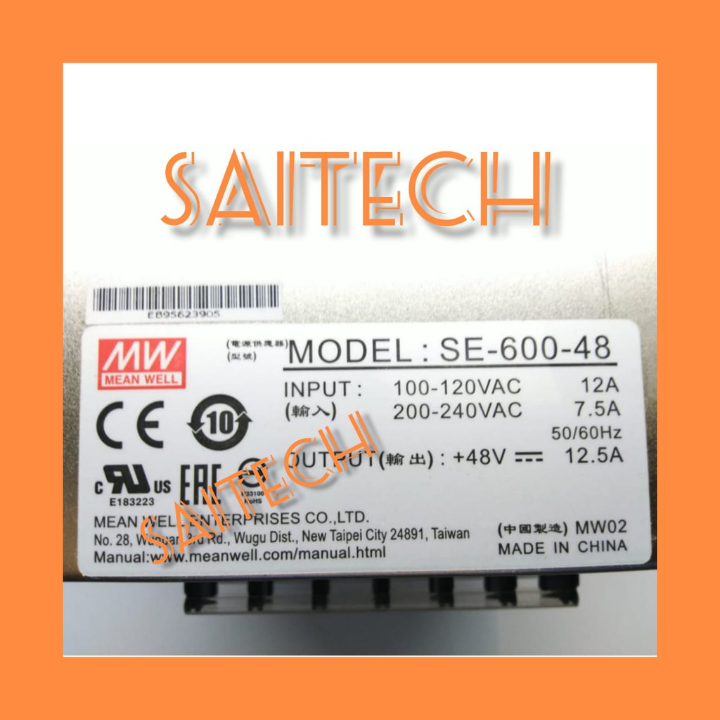 POWER SUPPLY MEAN WELL SE-600-48 SE 600 48 SE60048 RSP-600-48