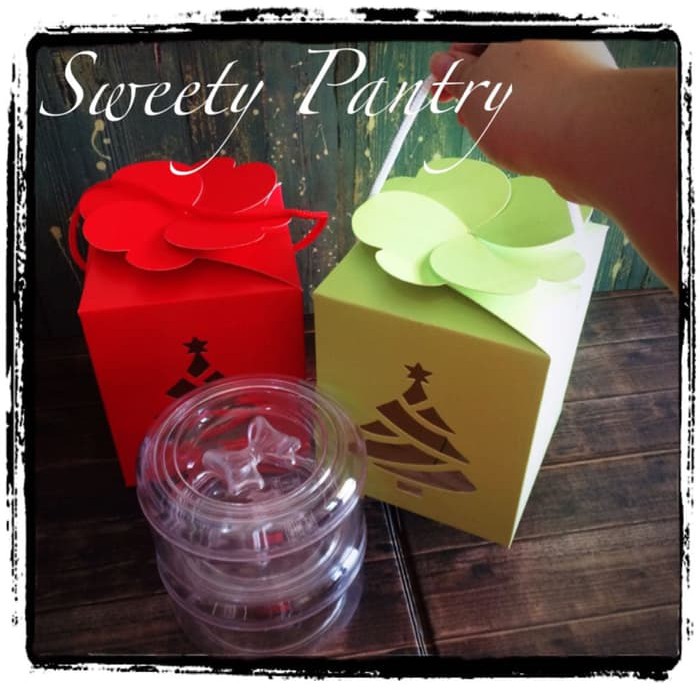 

Ready Stok Carry Box Packaging Box kue kering Natal toples 250gr 300gr set 2 Limited