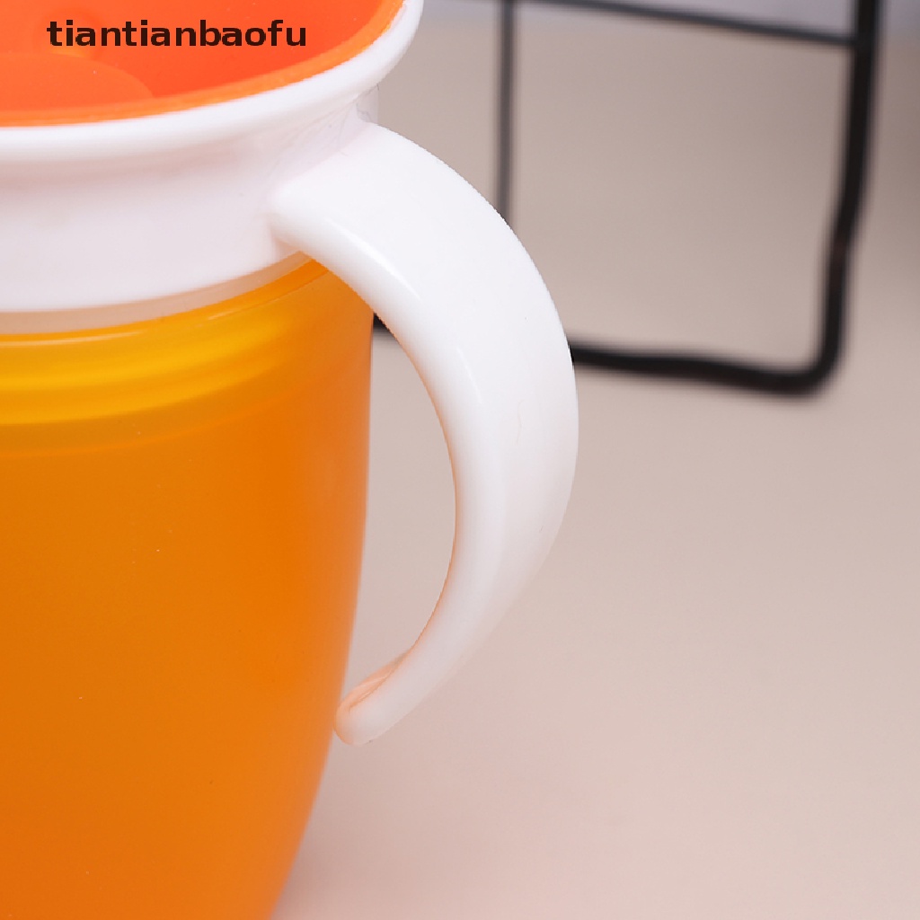 (Tiantianfu) Botol Minum Bayi / Anak Anti Bocor Dapat Berputar 360 Derajat