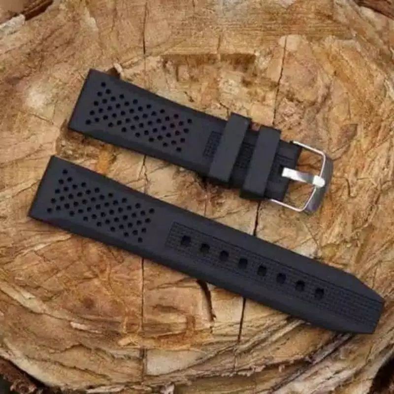 STRAP TALI JAM KARET LASEBO 6255 TALI KARET RUBBER LASEBO 6255 HITAM