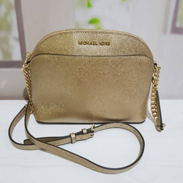 Michael kors emi crossbody pale gold