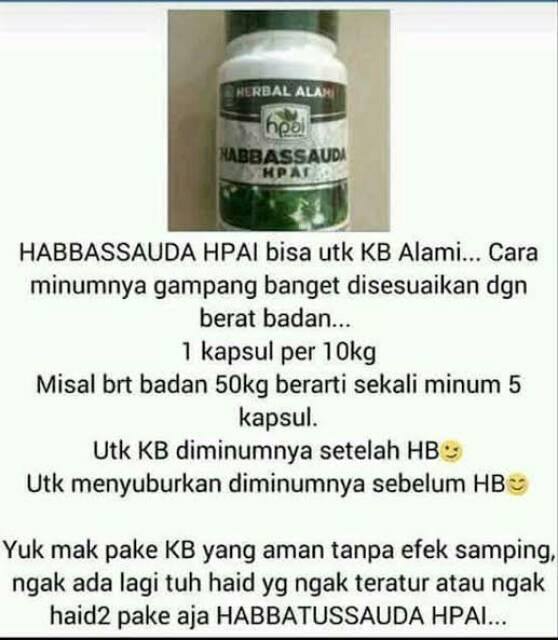 Habbatussauda Hpai Kb Alami Obat Segala Penyakit Shopee Indonesia