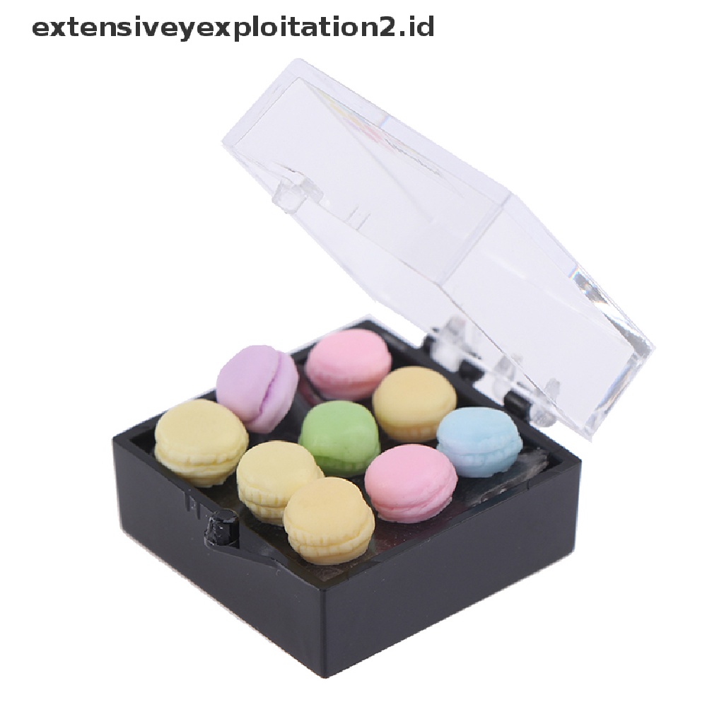 1 Set Miniatur Macaron Tea Snacks Skala 1: 12 Untuk Dekorasi Dapur Rumah Boneka