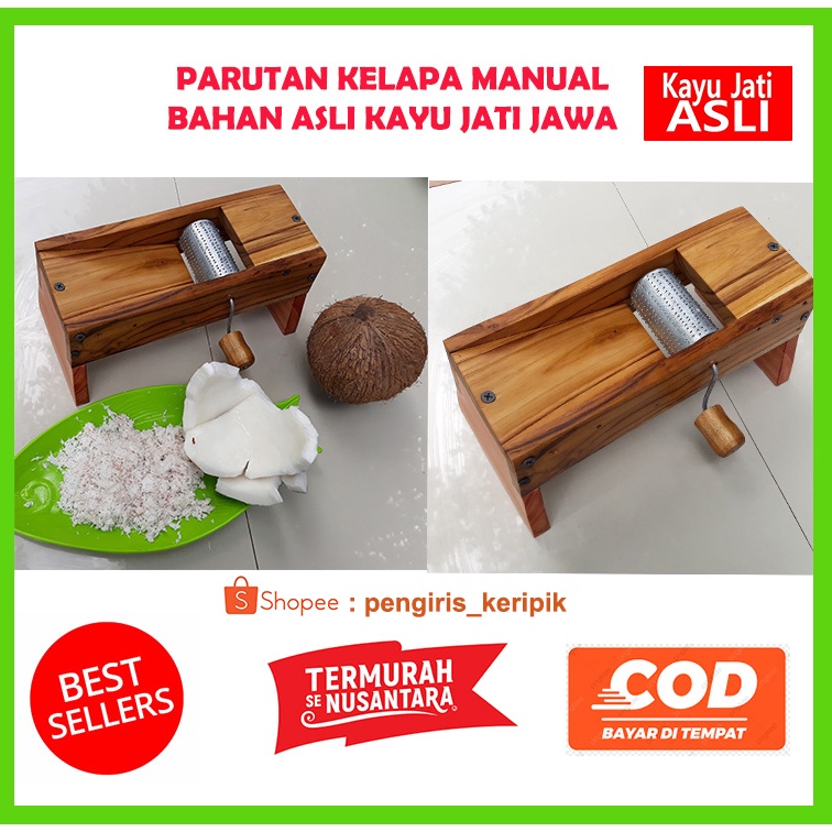 Parutan kelapa Jahe Kunyit manual kayu jati
