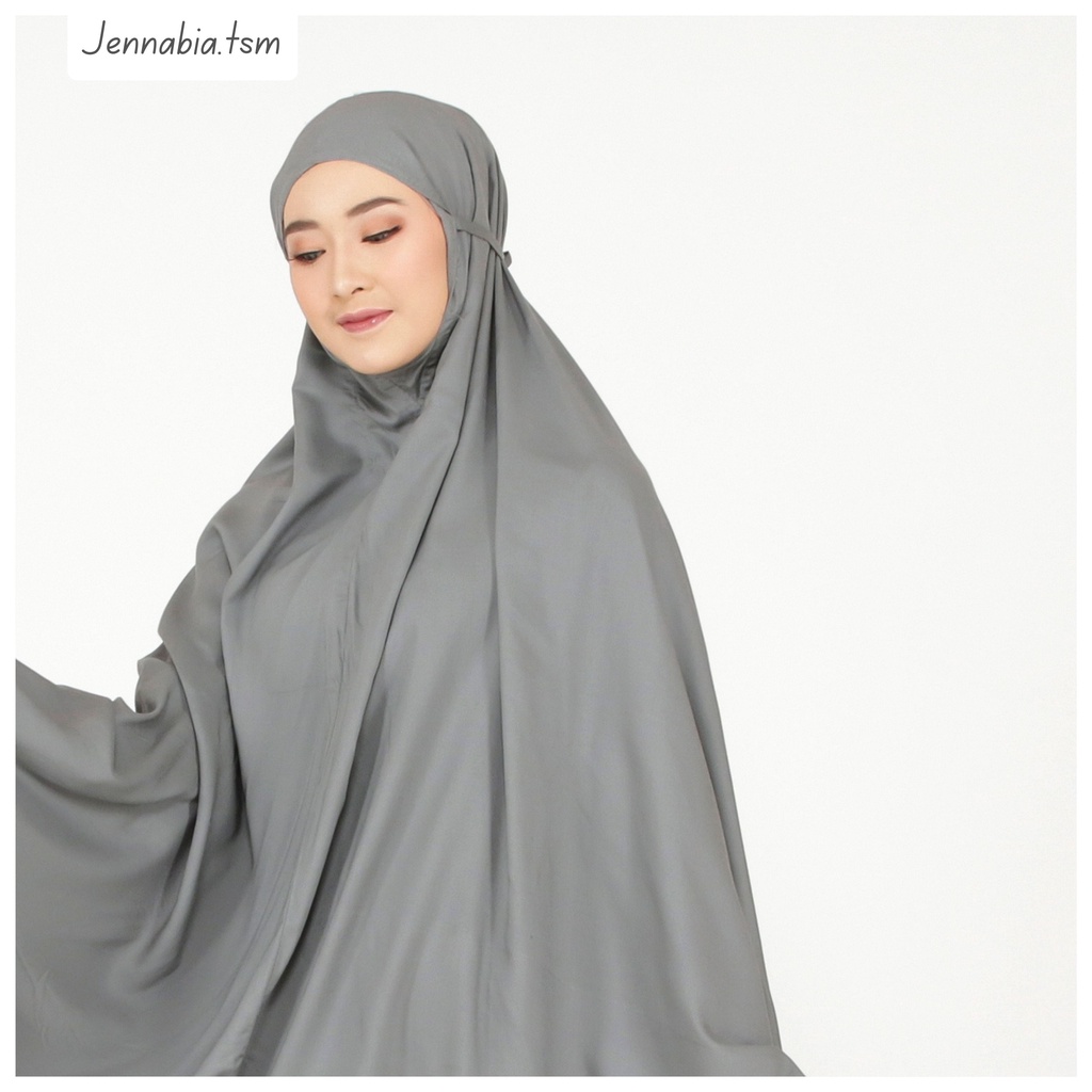 JENNABIA - Mukena Dewasa Polos Katun Premium Traveling Murah