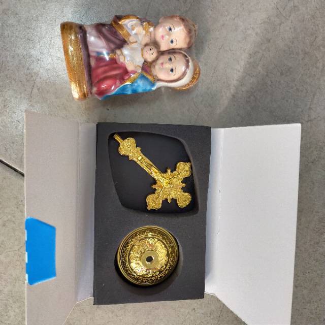 Salib Duduk Putar Mini Sinar Gold Hx20/10 - Salib Duduk Rohani