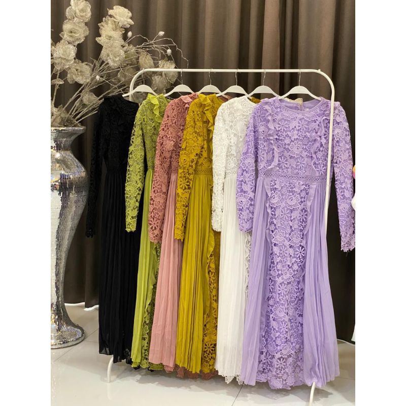 Dress Brukat Mewah Ori by Vivorie