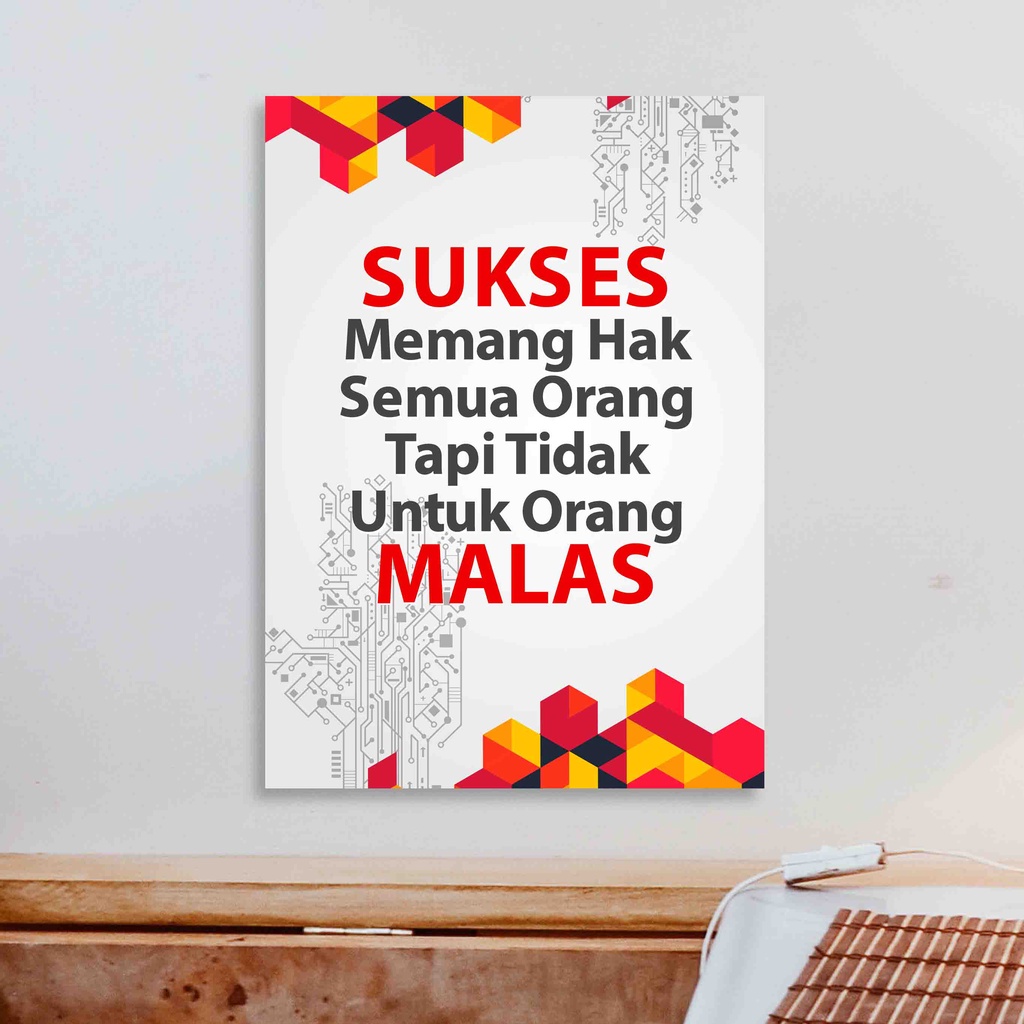 HIASAN DINDING KAMAR KATA-KATA MOTIVASI SUKSES PAJANGAN DINDING