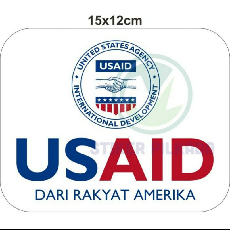 

STIKER VINYL USAID 15x12CM