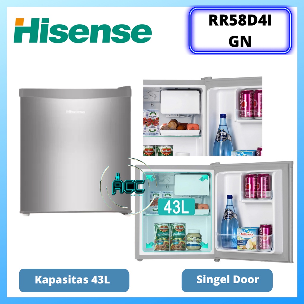 HISENSE KULKAS MINI PORTABLE RR58D4IGN MINI BAR
