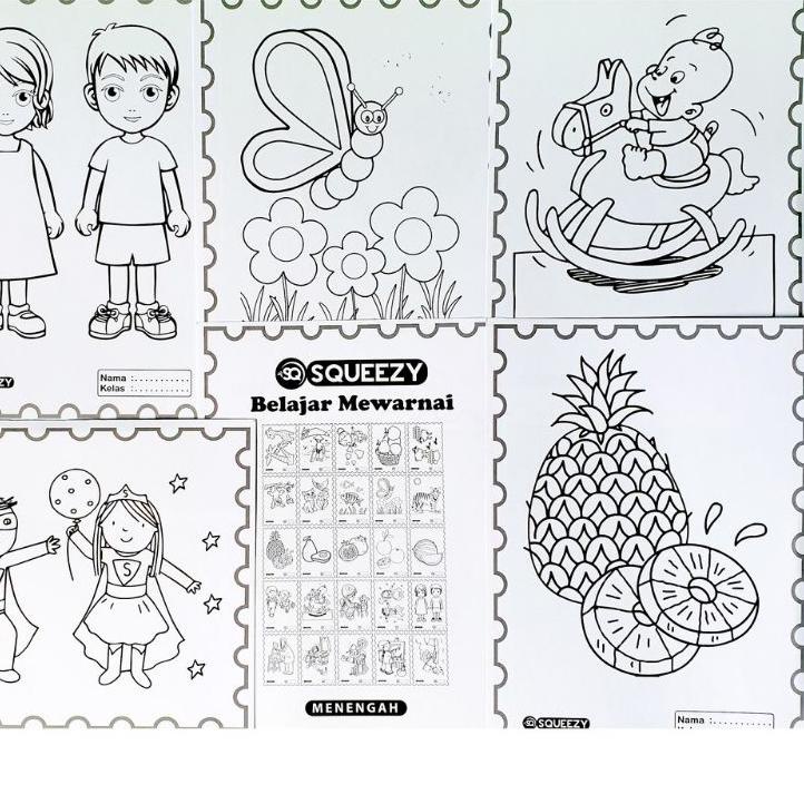 

ア 1 set 25lembar mewarnai anak paud worksheet ㅍ