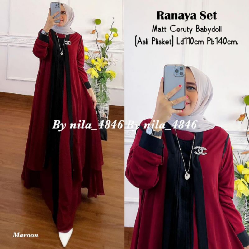 RANAYA SET/SET DRESS MAXY/SET DRESS SIMPLE/SET DRESS CANTIK/SET DRESS MURAH