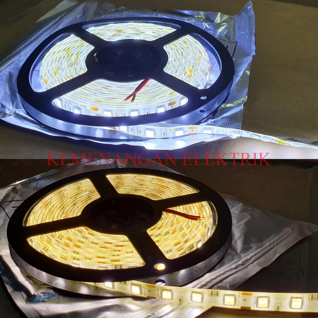 LAMPU SMD LED STRIP FLEXIBLE OSKA 5050 60LED IP44 5 METER 5M (MATA BESAR) OUTDOOR / LED FLEKSIBEL