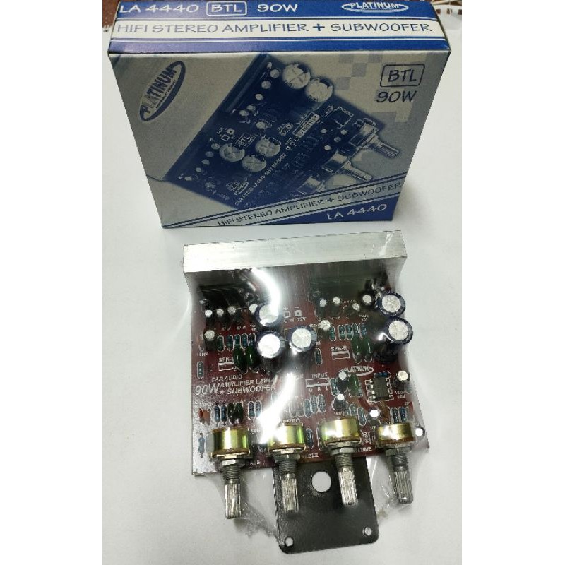 AMPLI 12V LA4440 STEREO 90w+SUBWOOFER