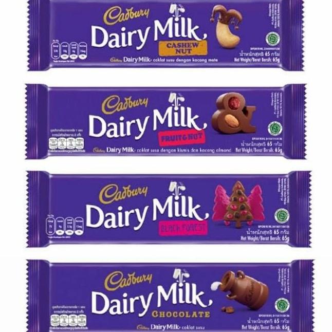 

Cadbury Dairy Milk 62 Gr/ 65Gr Chocolate Promo Murah Halal