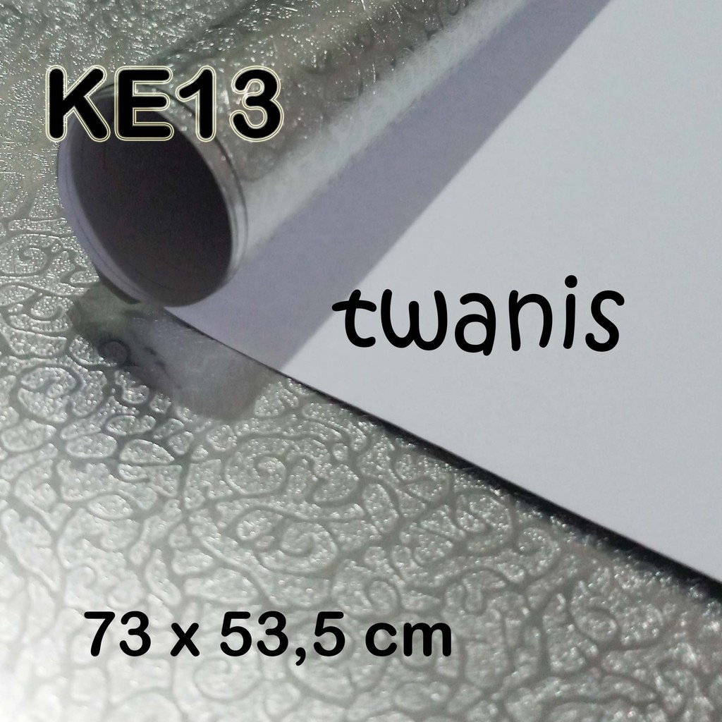 

20 LEMBAR KERTAS KADO EMBOS FANCY EKSKLUSIF WARNA SILVER PERAK GLOSSY KODE KE13