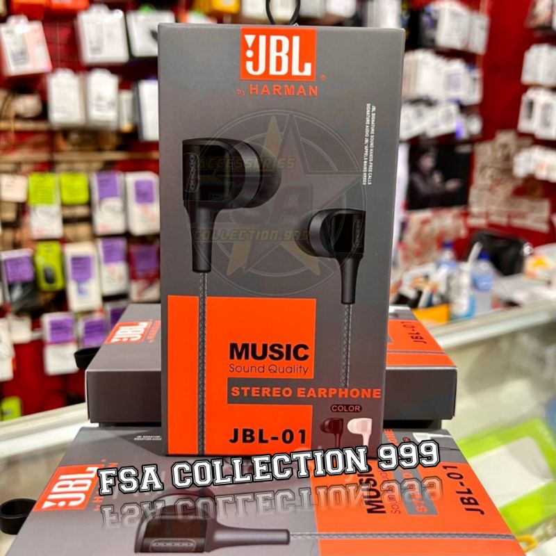 Headset JBL Earbuds Premium Quality Bass Stereo Earphone JBL Super Mega Bass By Harman 01 jbl