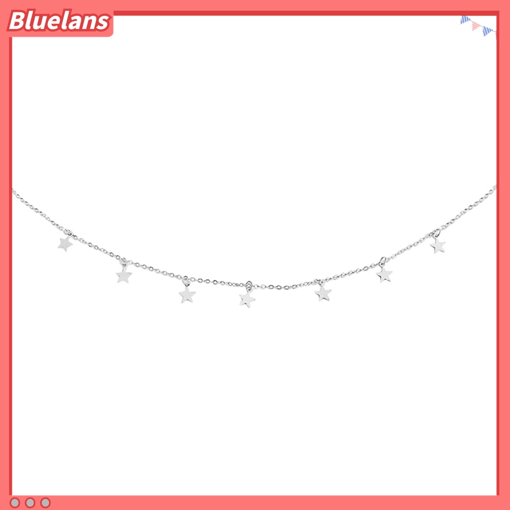 Kalung Choker Rantai Klavikula Dengan Liontin Bintang Bahan Alloy Untuk Wanita