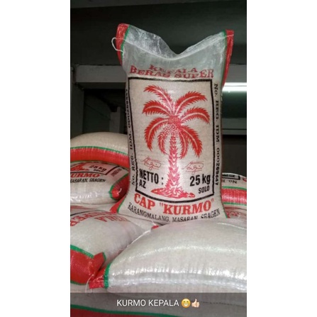 

Beras kualitas PREMIUM merk KEPALA KURMO @25Kg