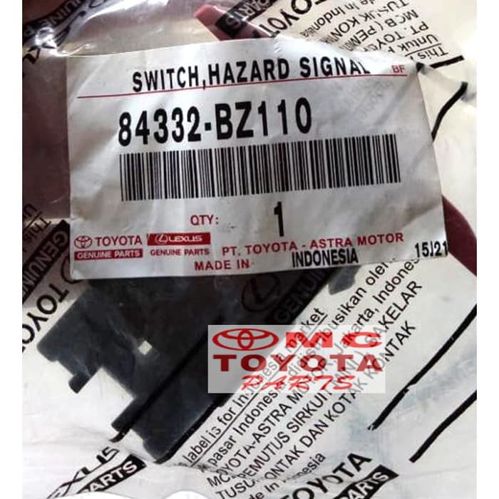 Switch Tombol Hazard New Avanza Xenia 84332-BZ110