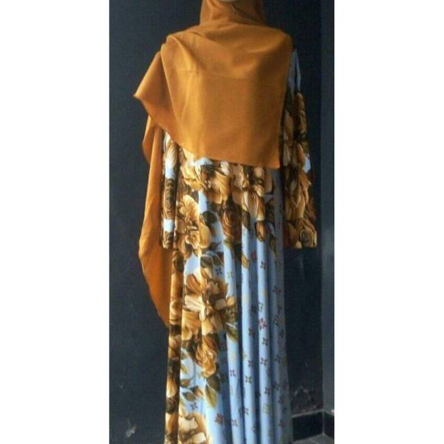Set gamis kuning kunyit