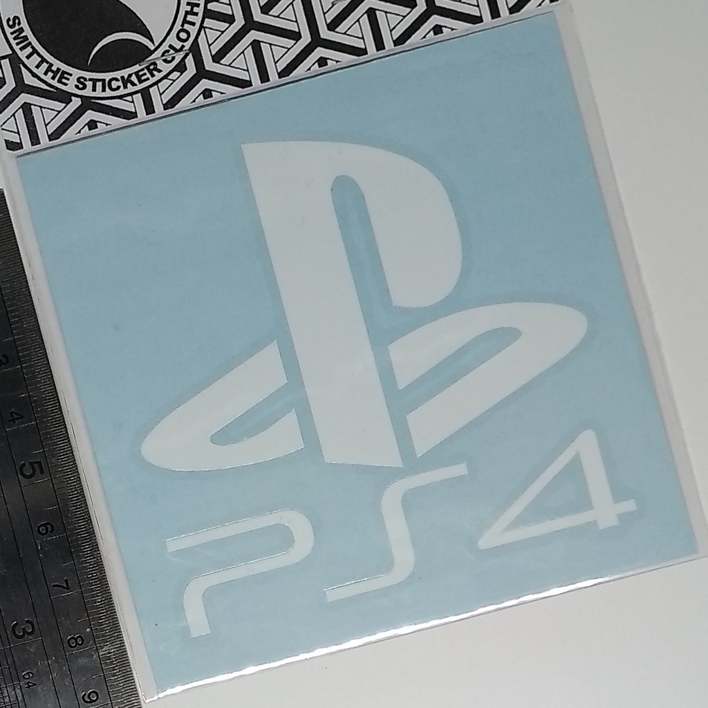 Stiker PS4 Playstation 4 Console Logo Cutting Sticker untuk aksesoris Mobil Motor