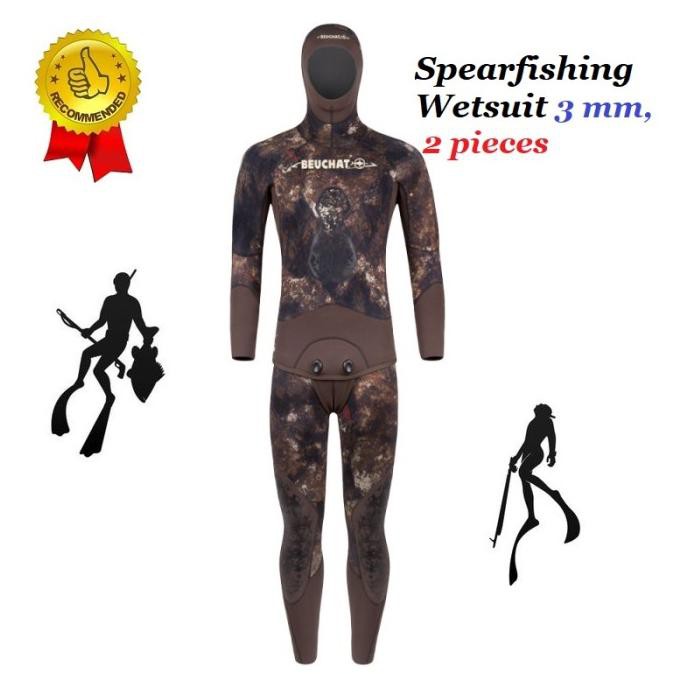 Baju Spearfishing Wetsuit Beuchat ROCKSEA Trigocamo Neoprene 3mm