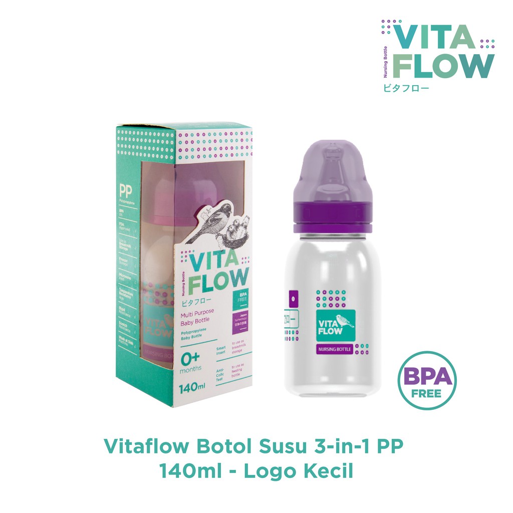 VITAFLOW PP BABY BOTOL 140ML / BOTOL SUSU