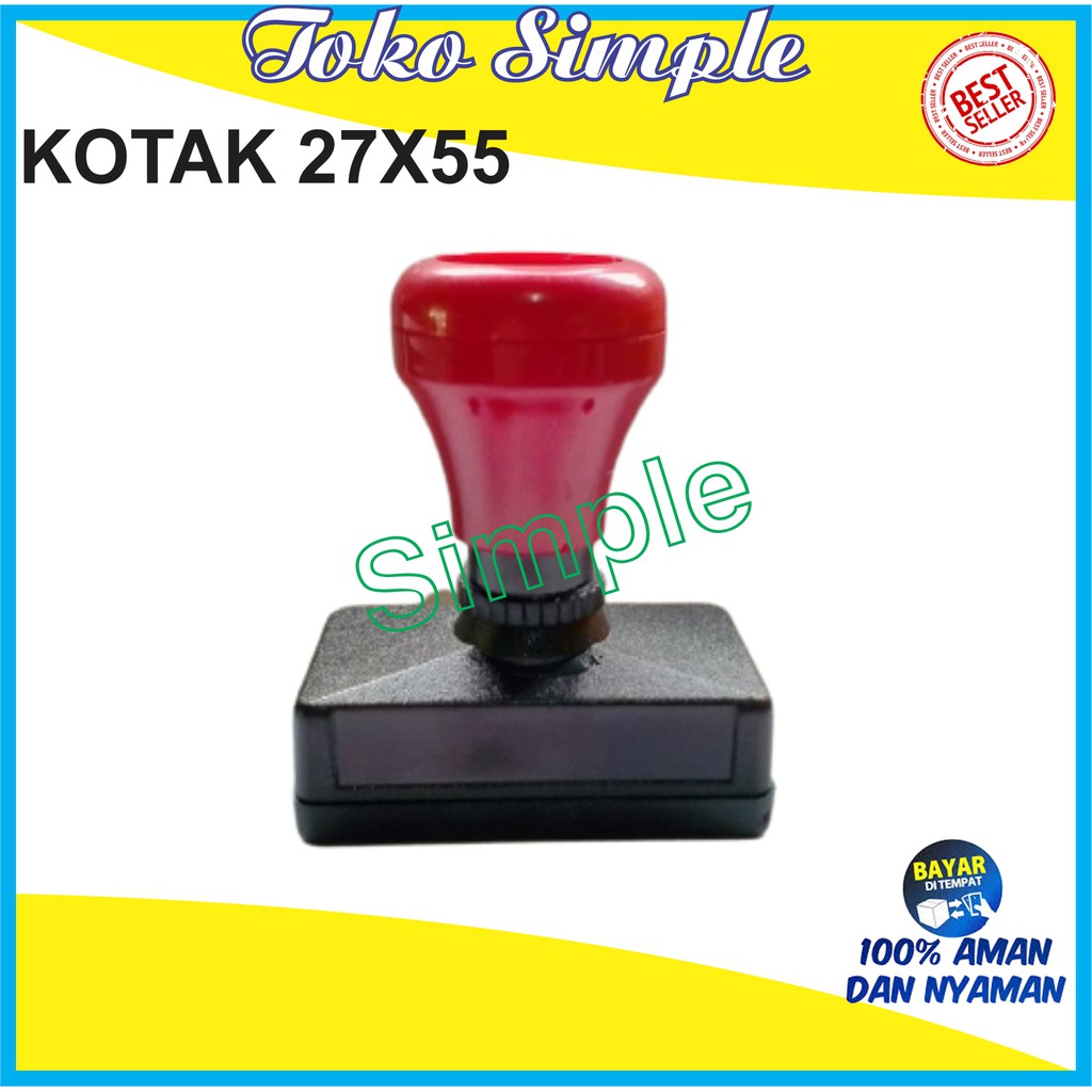 

GAGANG STEMPEL FLASH UKURAN 27X55 STEMPEL WARNA