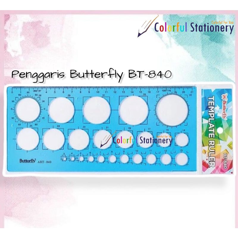 

Penggaris / Mistar / Cetakan Butterfly Lingkaran BT 840
