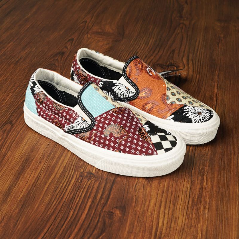 Vans Slip On Tiger Patchwork Black True