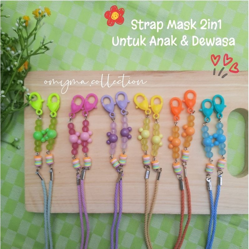 Konektor hijab tali masker hijab strap mask 2in1 konektor anak konektor dewasa