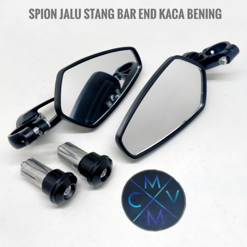 [READY STOCK] SPION JALU STANG BAR END BULAT OVAL DATAR KOMPLIT MODEL BAR nmax aerox lexi scoopy beat street vario gear pcx genio sonic adv mio m3 soul gt fino satria fu supra revo vega jupiter z mx