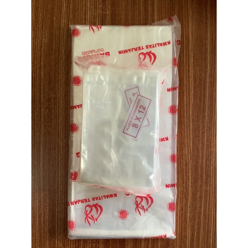 Plastik bening PP Bawang 10x15,9x15,8x15,12x25,8x12