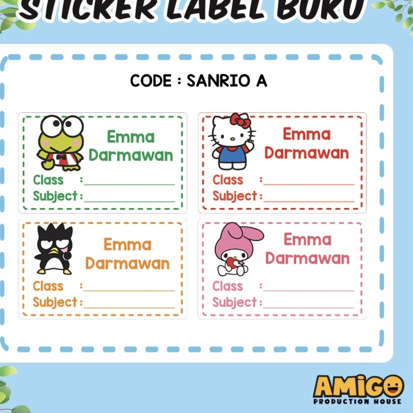 

Recomended.. Sticker Buku Label Nama Pelajaran Buku Sekolah Anak stiker waterproof hello kitty pokemon mickey unicorn